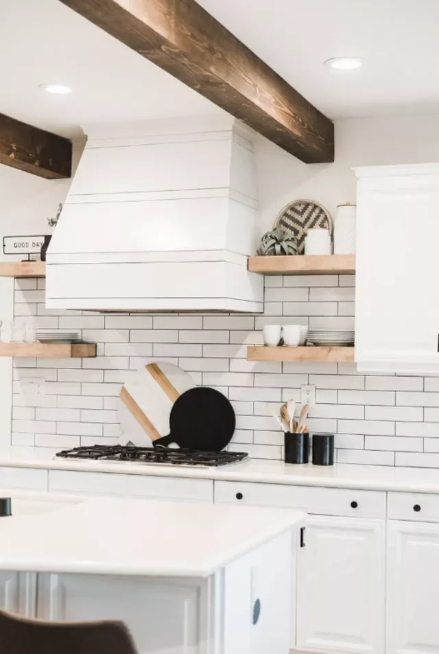 Lightly Stained Wood With Black