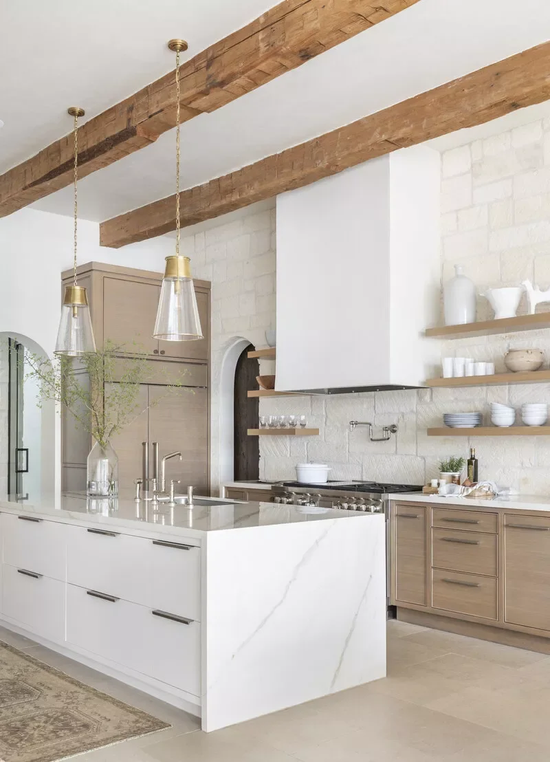 Limestone Backsplash