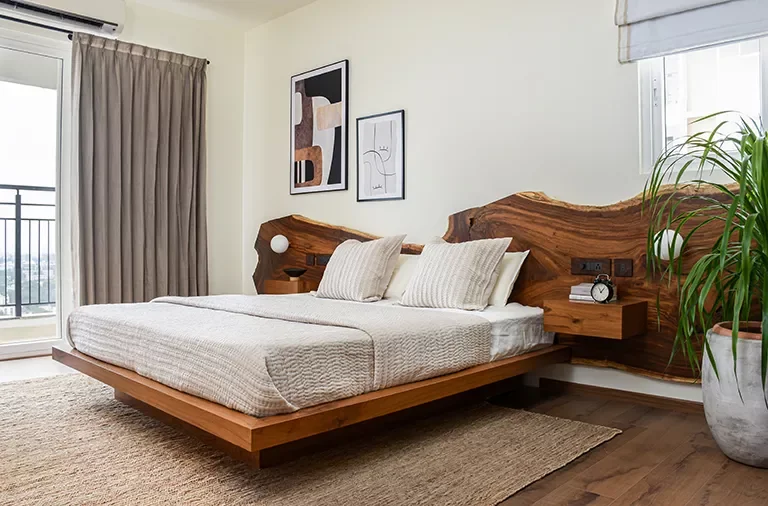 Live-Edge Wood Headboard