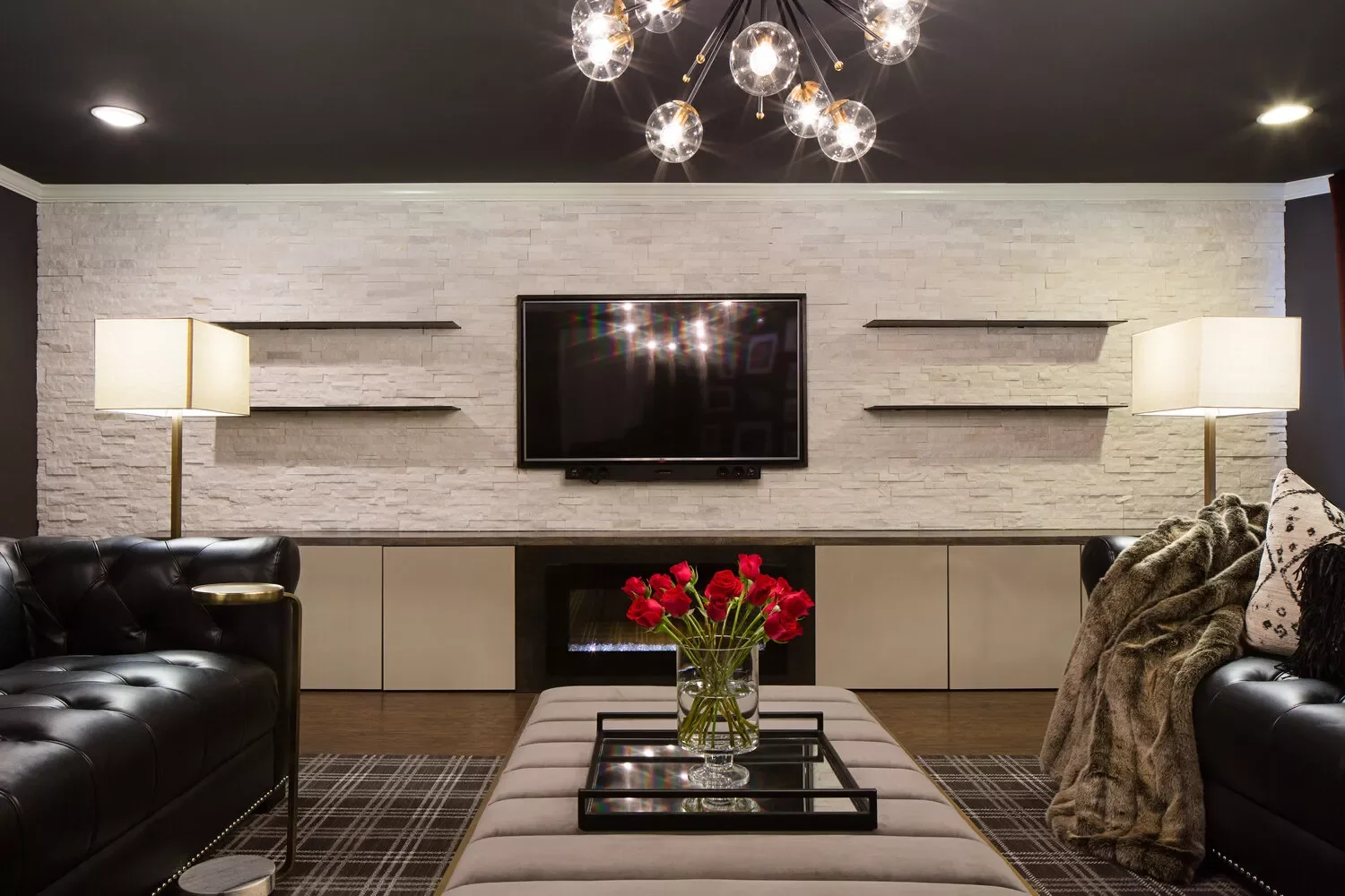 Low Linear Fireplace