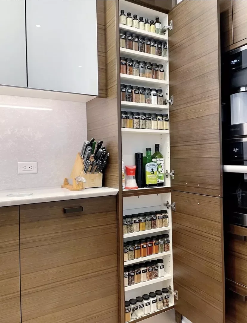 Make Narrow Spaces Your Spice Storage