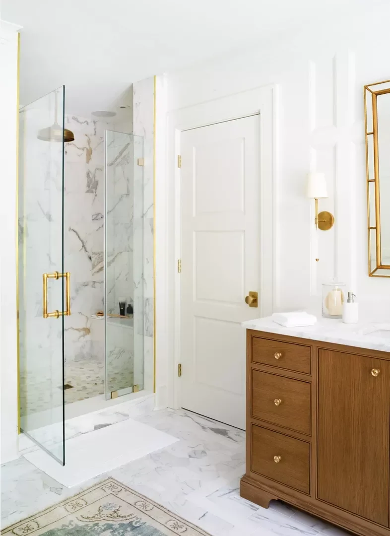 Marble Corner Shower