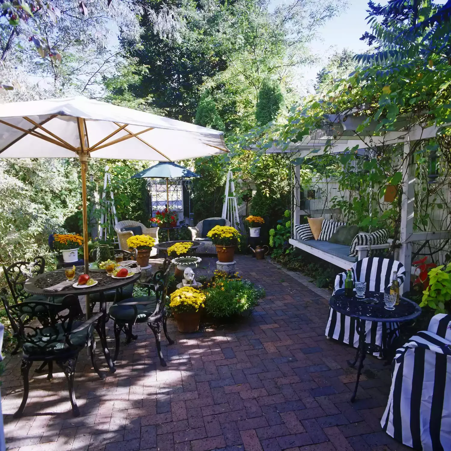 Maximalist Brick Patio