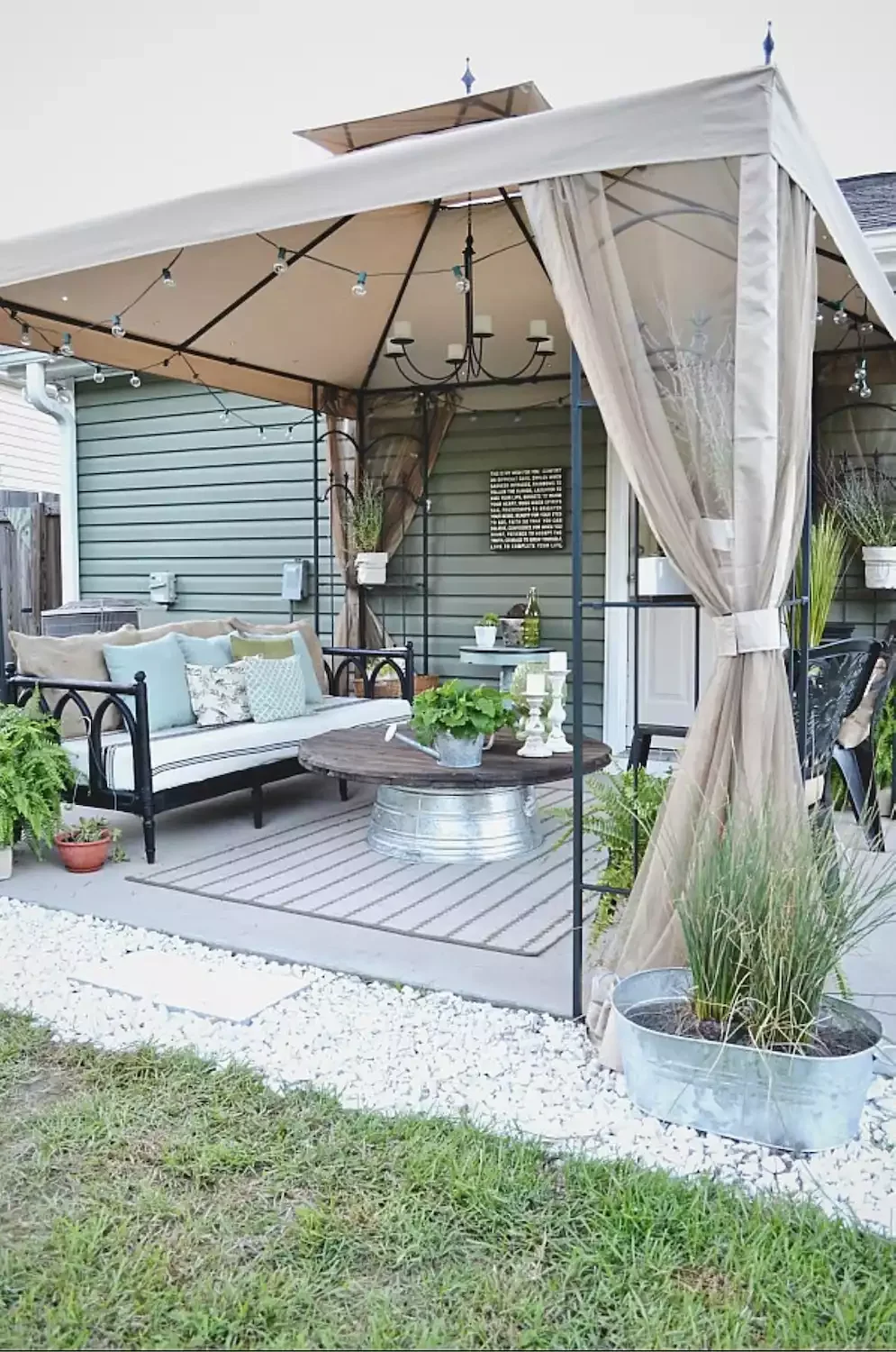 Metal Canopy Covered Porch