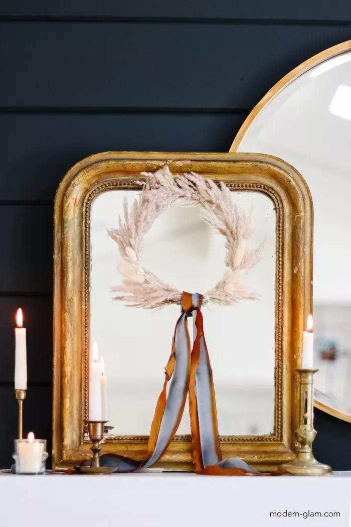 Mini DIY Pampas Wreath
