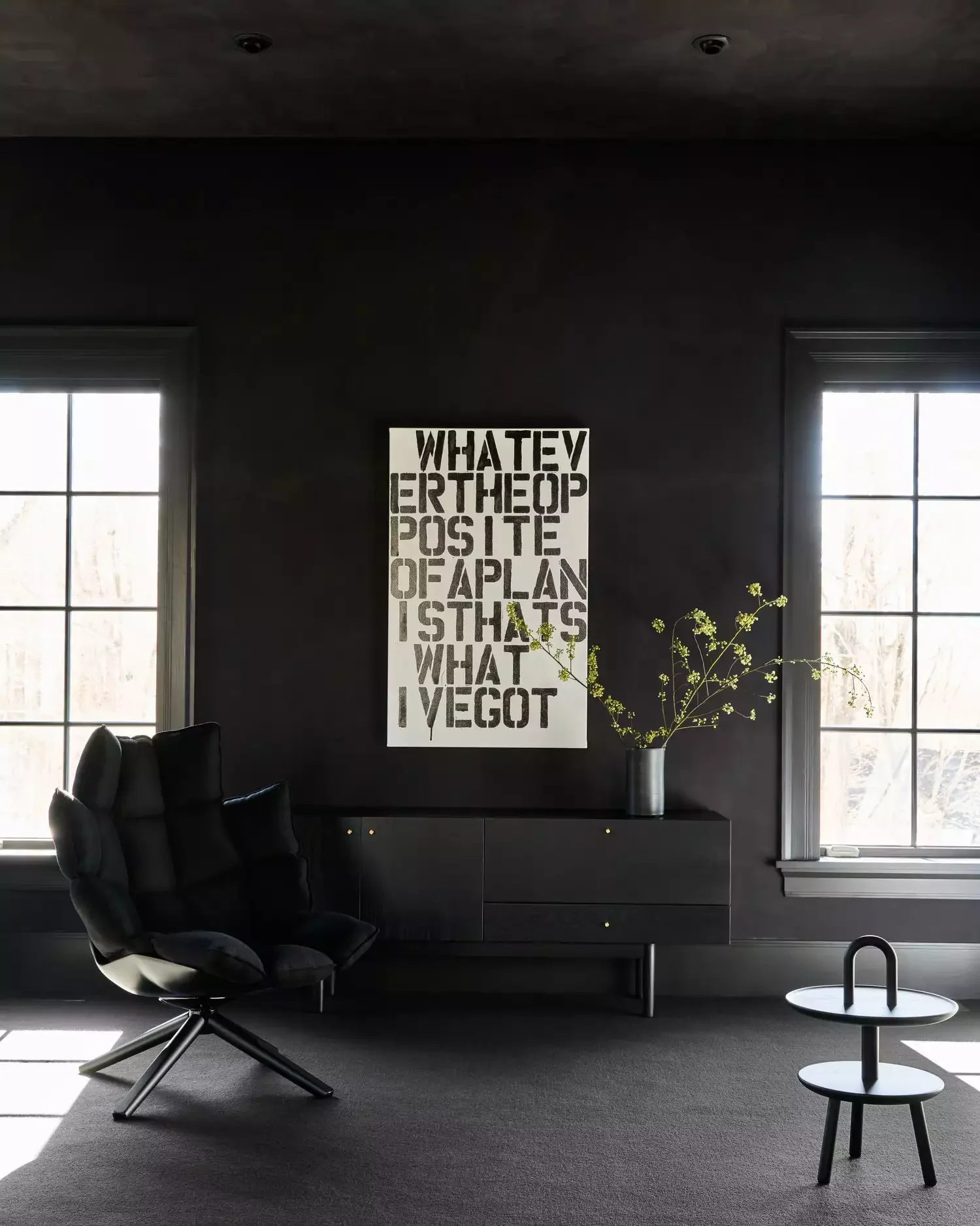 Minimalist Black Living Room