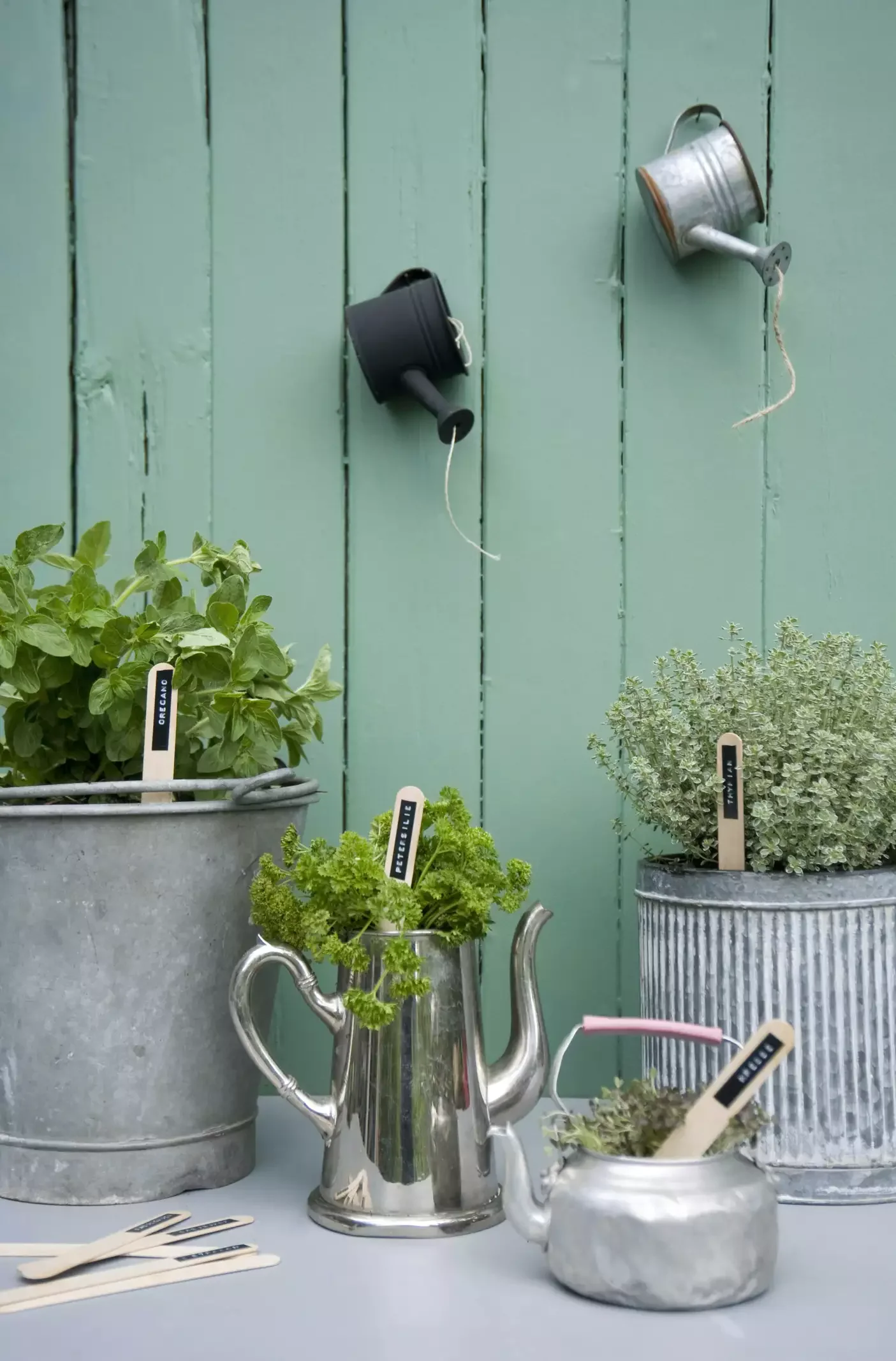 Mint Green Wood Fence