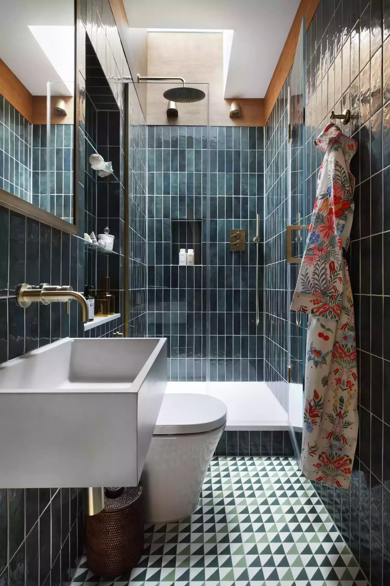 Mixed Green Bathroom Tile