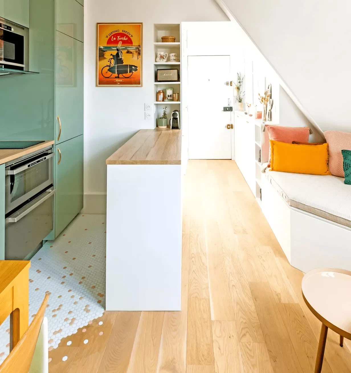 Mixed Tile and Wood Floors