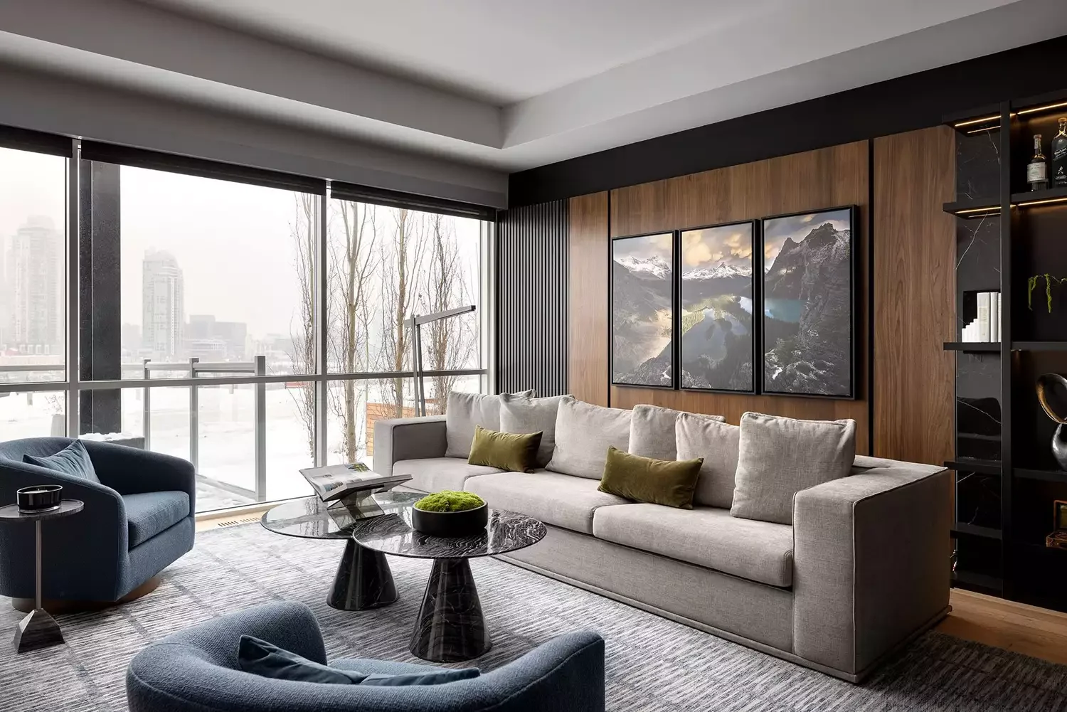 Mixed Wood Accent Wall