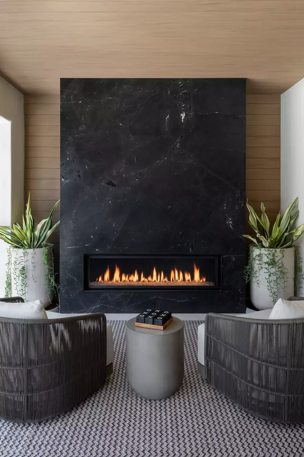 Modern Outdoor Fireplace