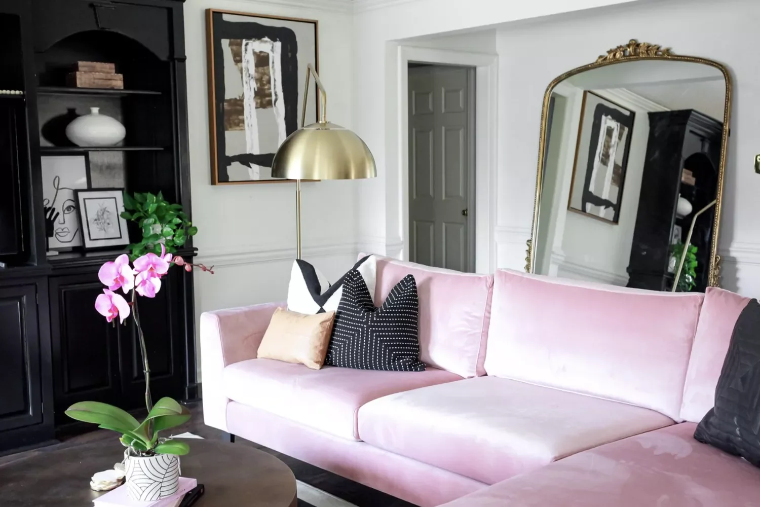 Modern Pink Living Room
