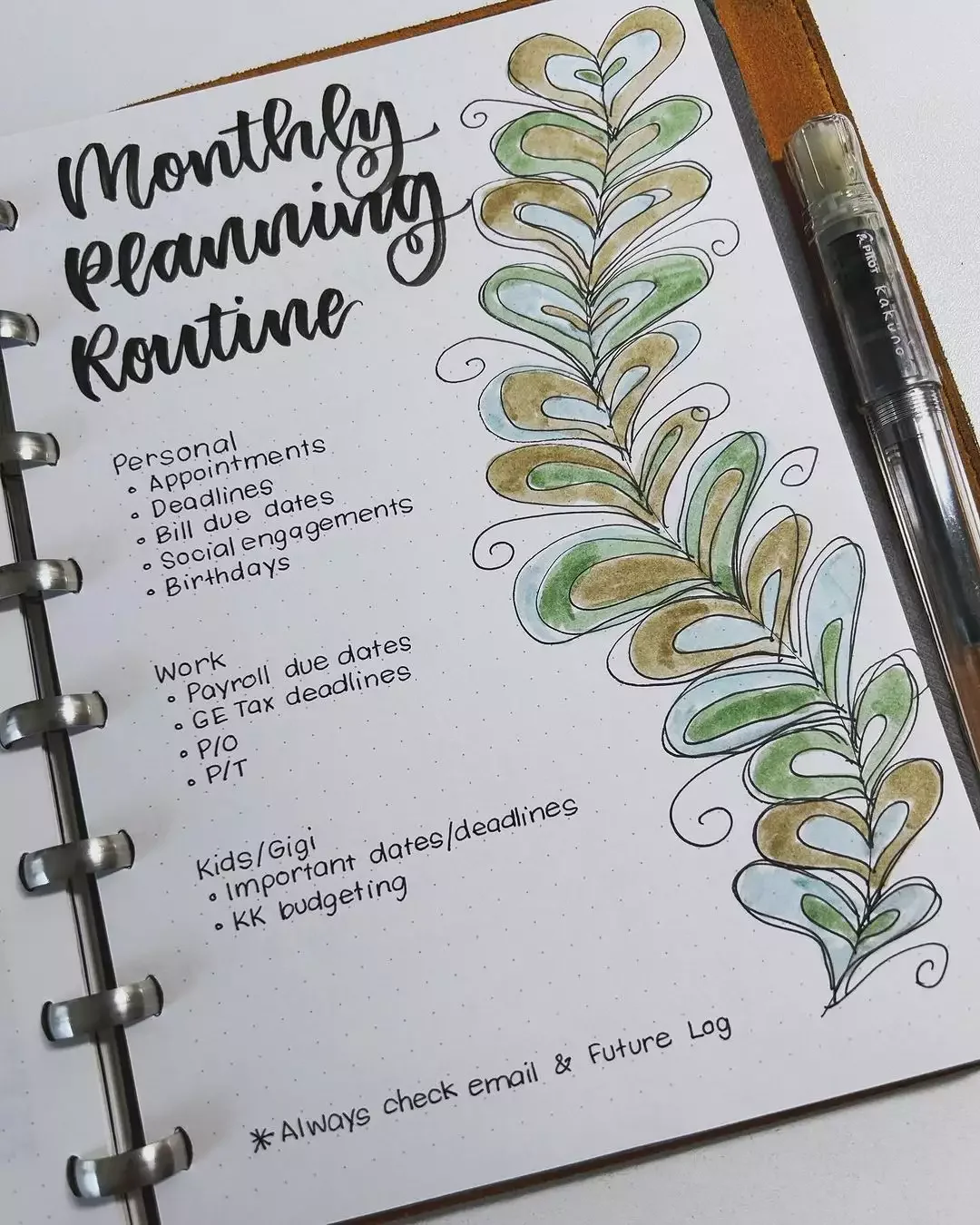 Monthly Planning Routine