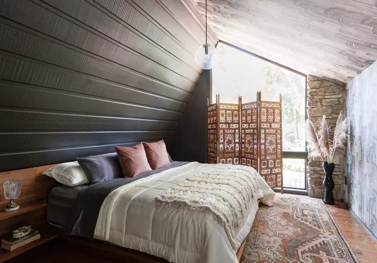 Moody Wood Accent Wall