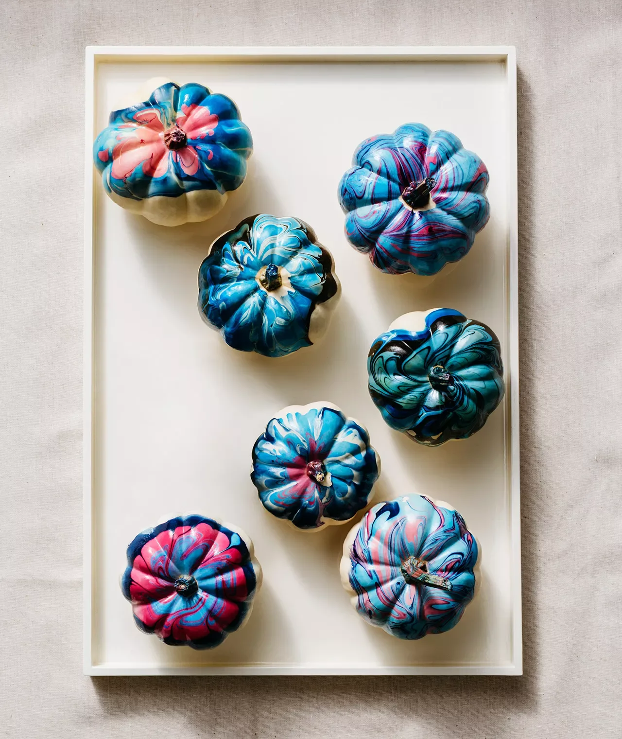Nail Polish Painted Pumpkins