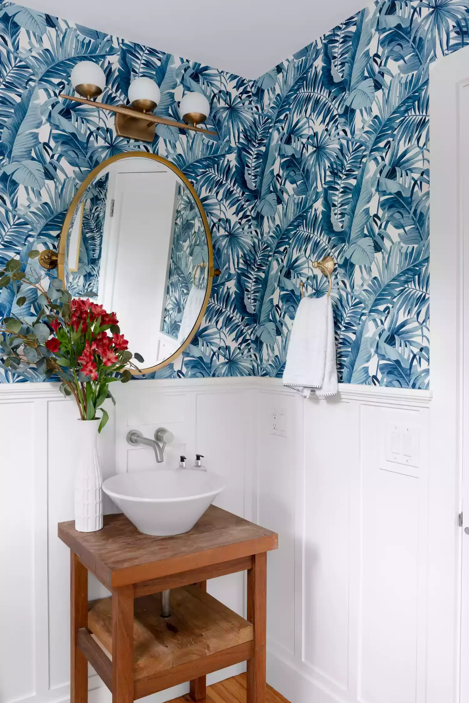 Navy Color Design on Half the Wall