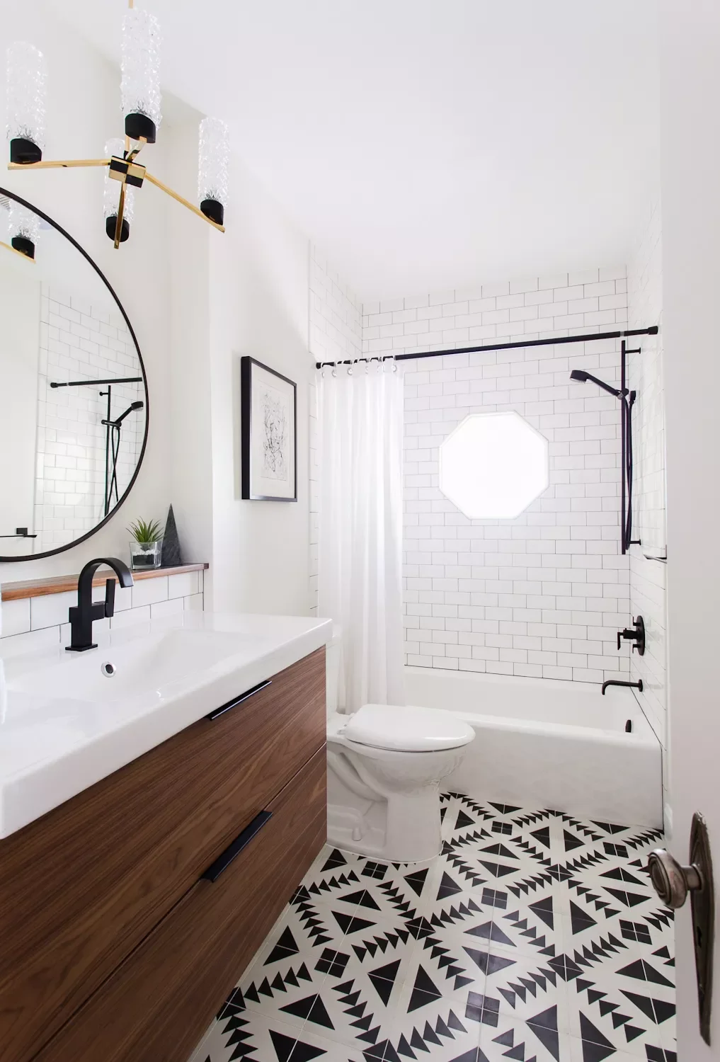 Octagonal Shower Window