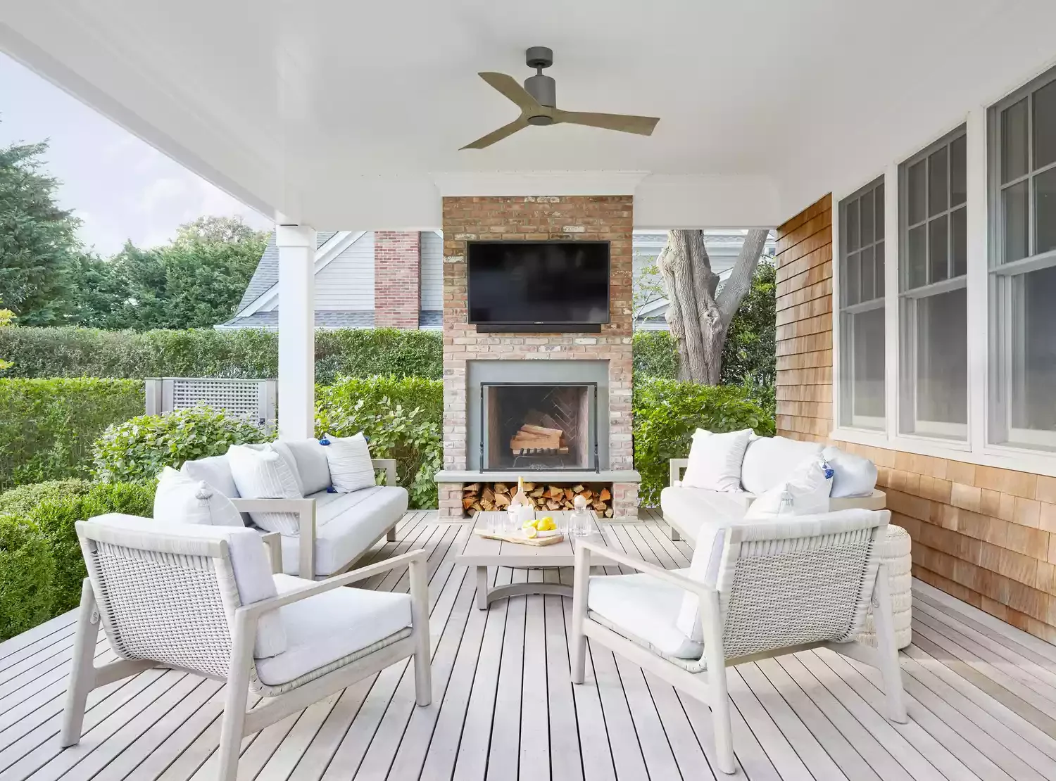 Outdoor Fireplace TV