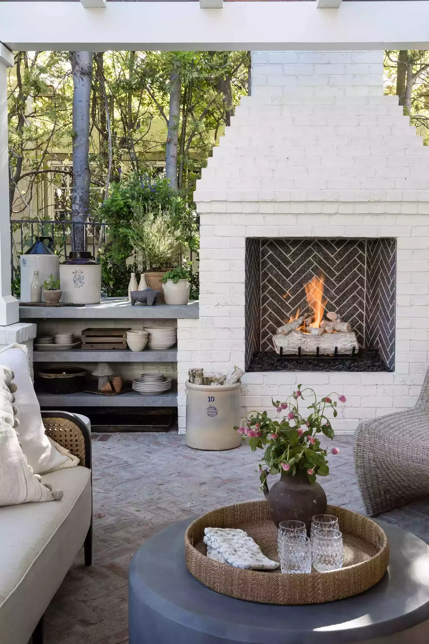 Outdoor Kitchen Fireplace