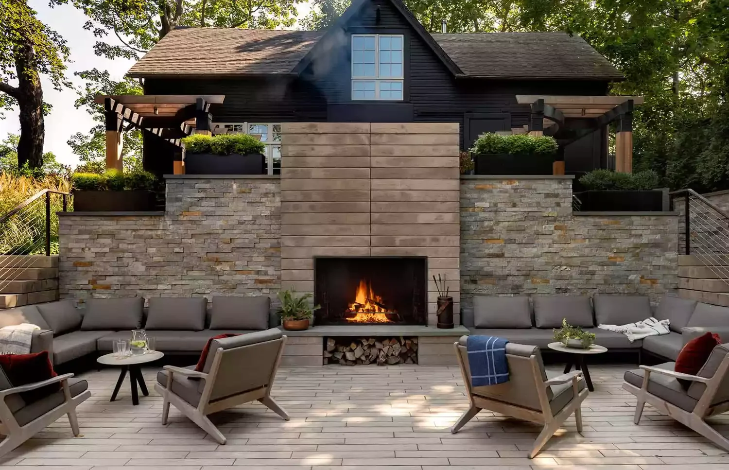 Outdoor Statement Fireplace