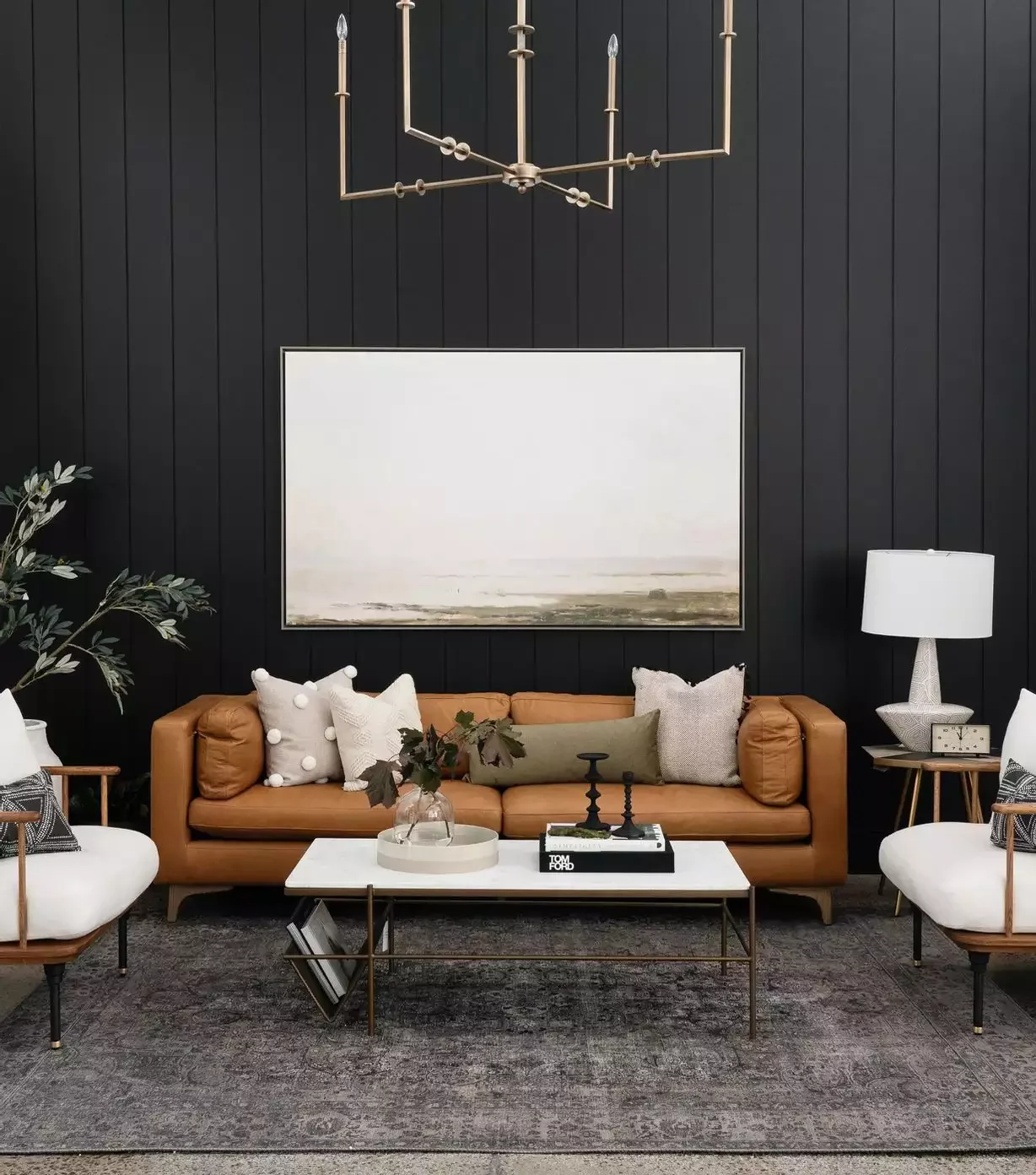 Painted Black Wood Accent
