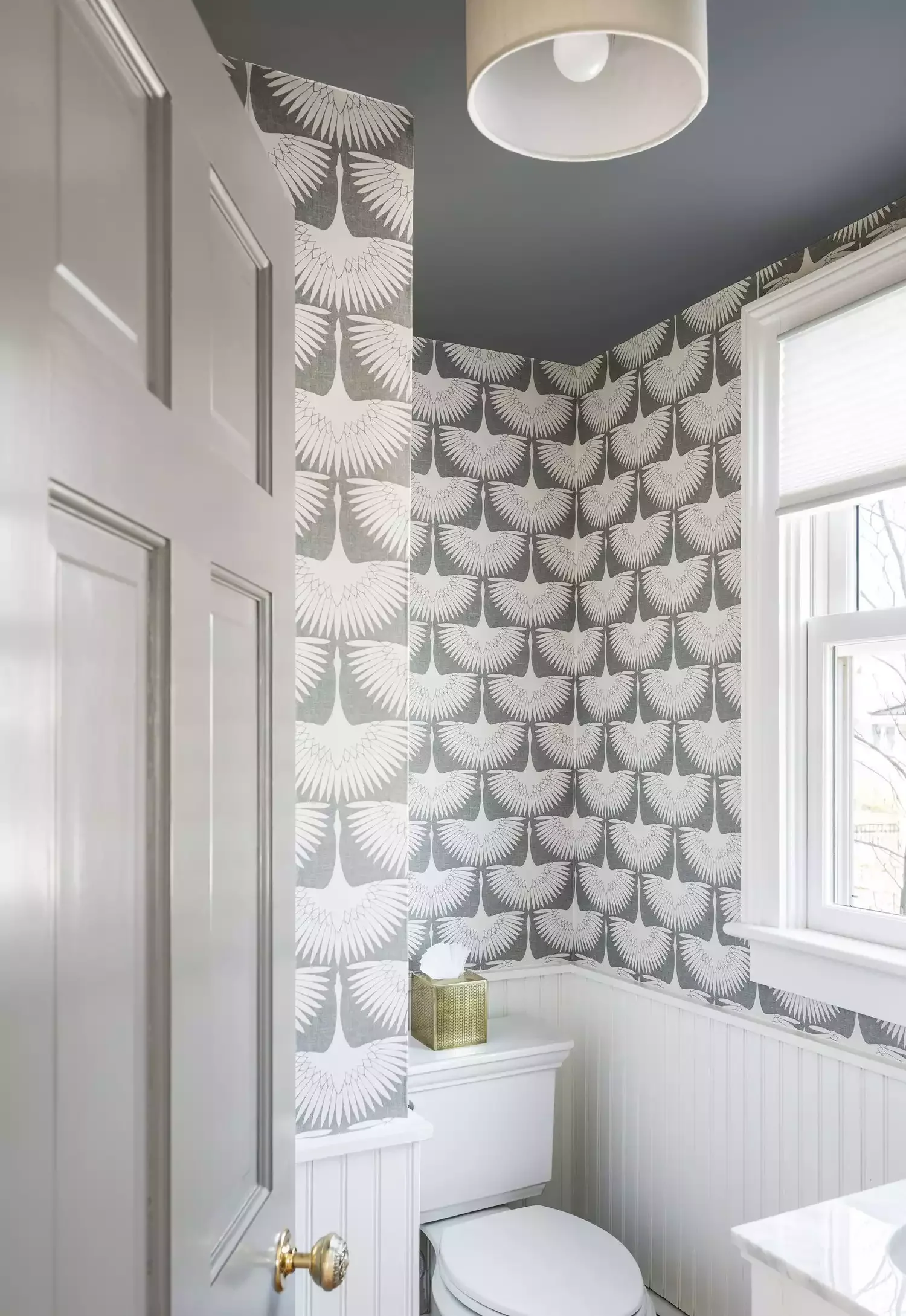 Painted Half Bath Ceiling
