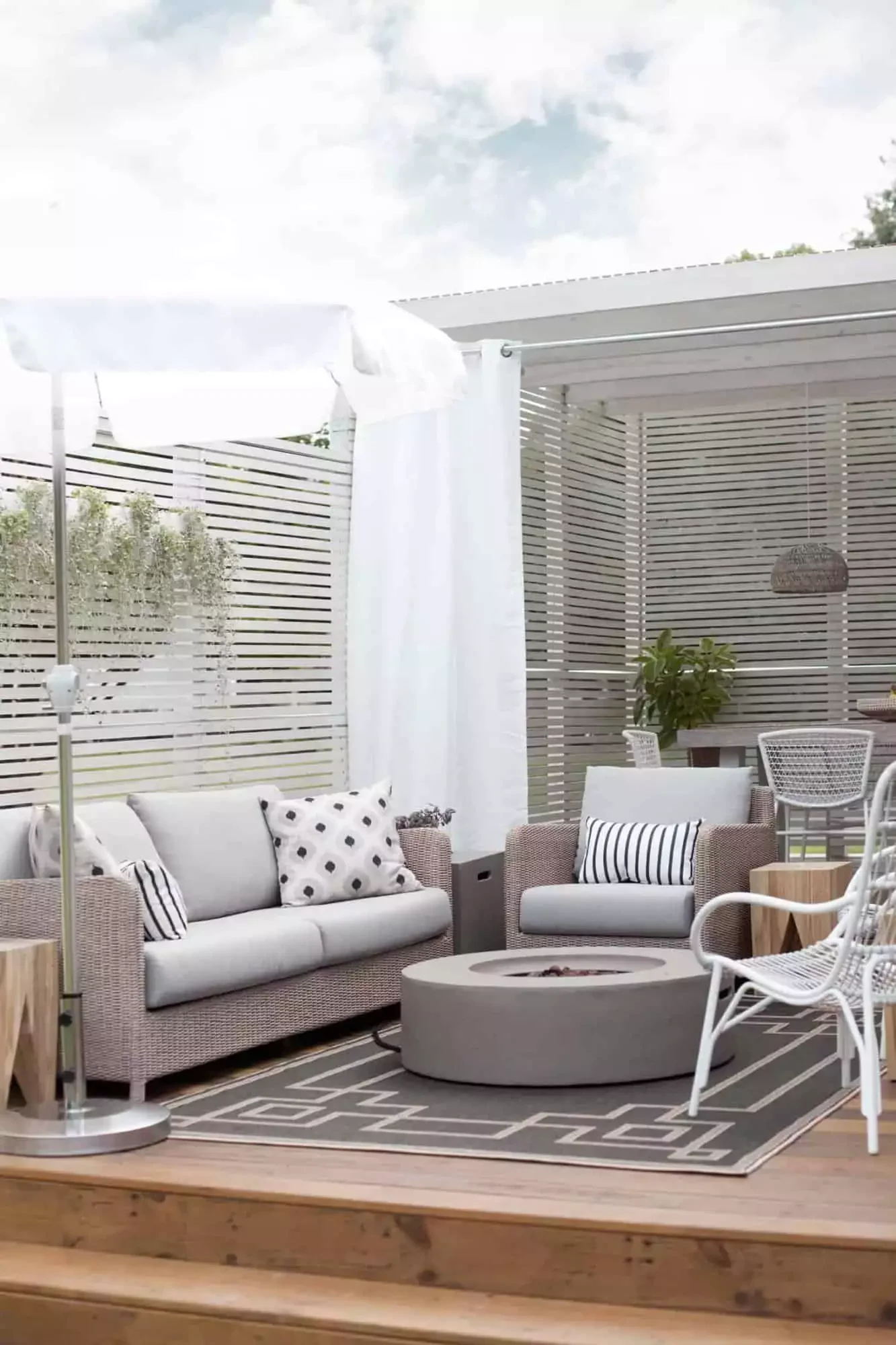 Painted Privacy Screen