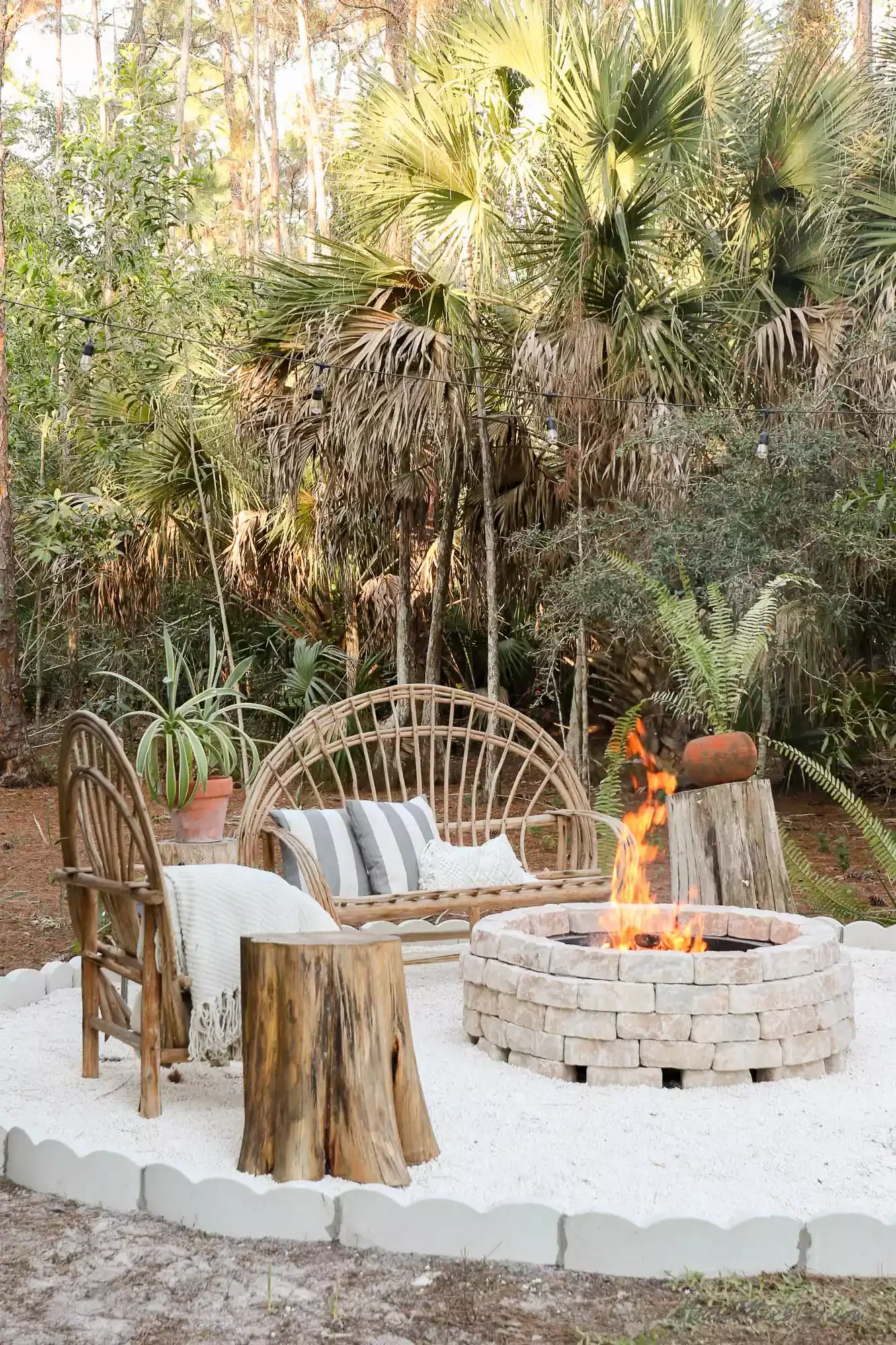 Palm Tree Jungle Fire Pit