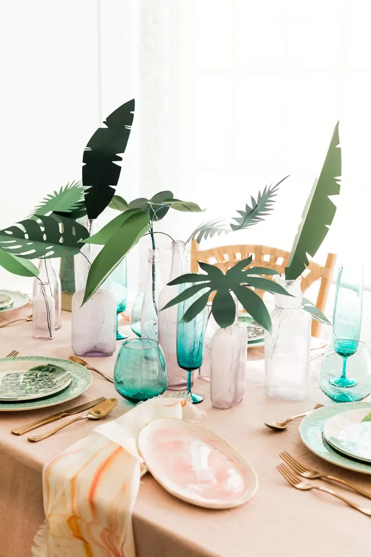 Paper Plant Tablescape