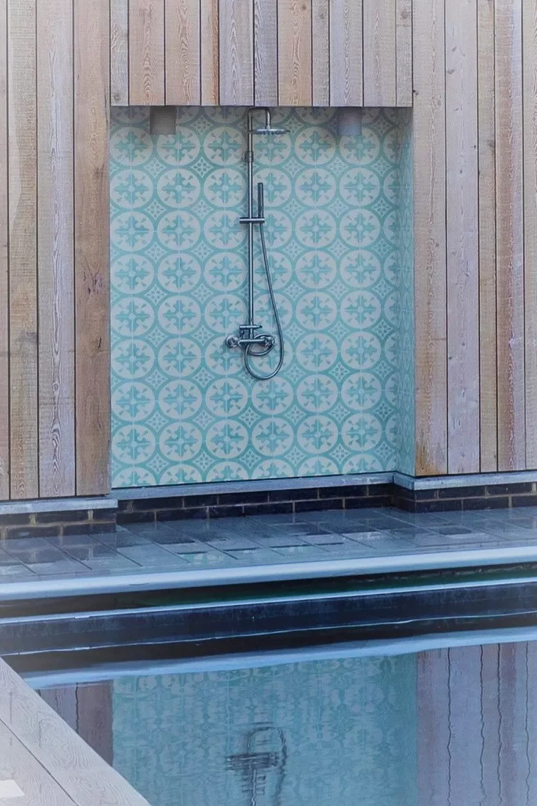 Patterned Tile Shower