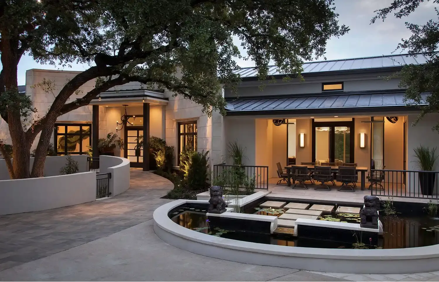Pavers and a Pond