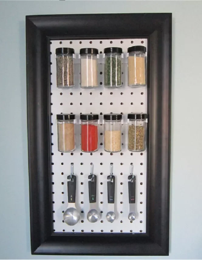 Pegboard Spice Rack