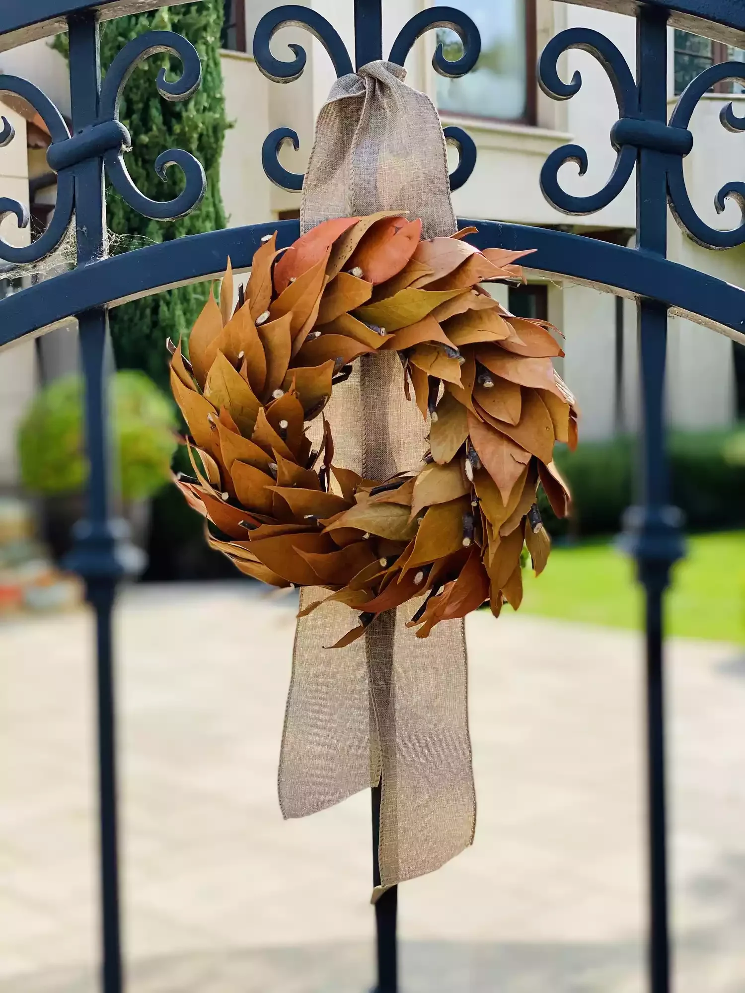 Place Small Wreaths Around Your Outdoor Area