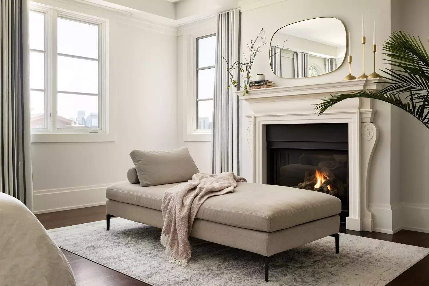 Place a Chaise by the Fireplace
