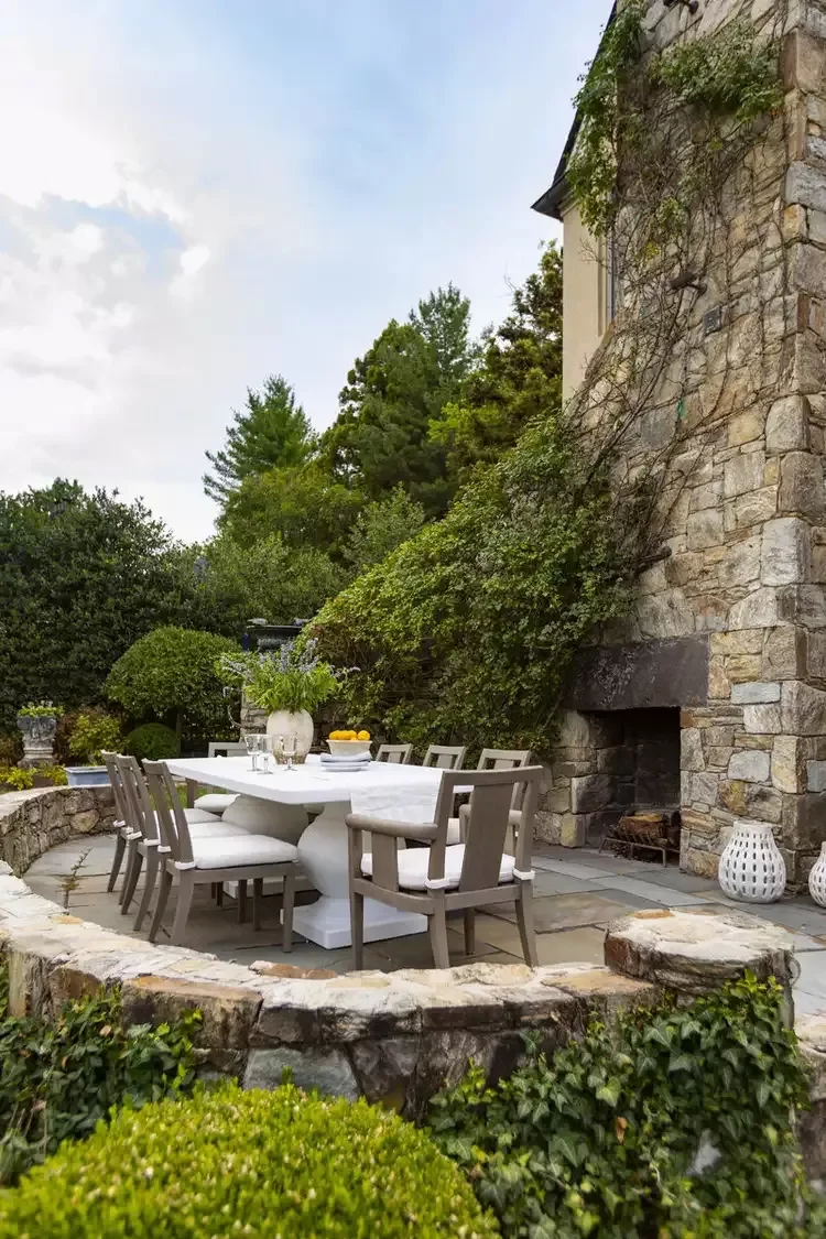 Rustic Outdoor Fireplace