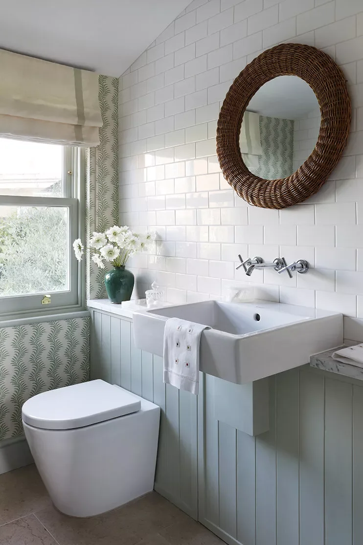 Seafoam Green Wainscoting