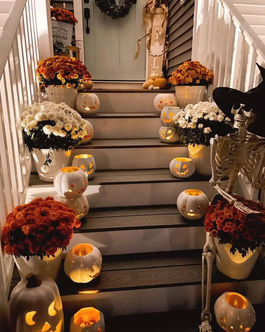 Set Out Faux Jack-O-Lanterns