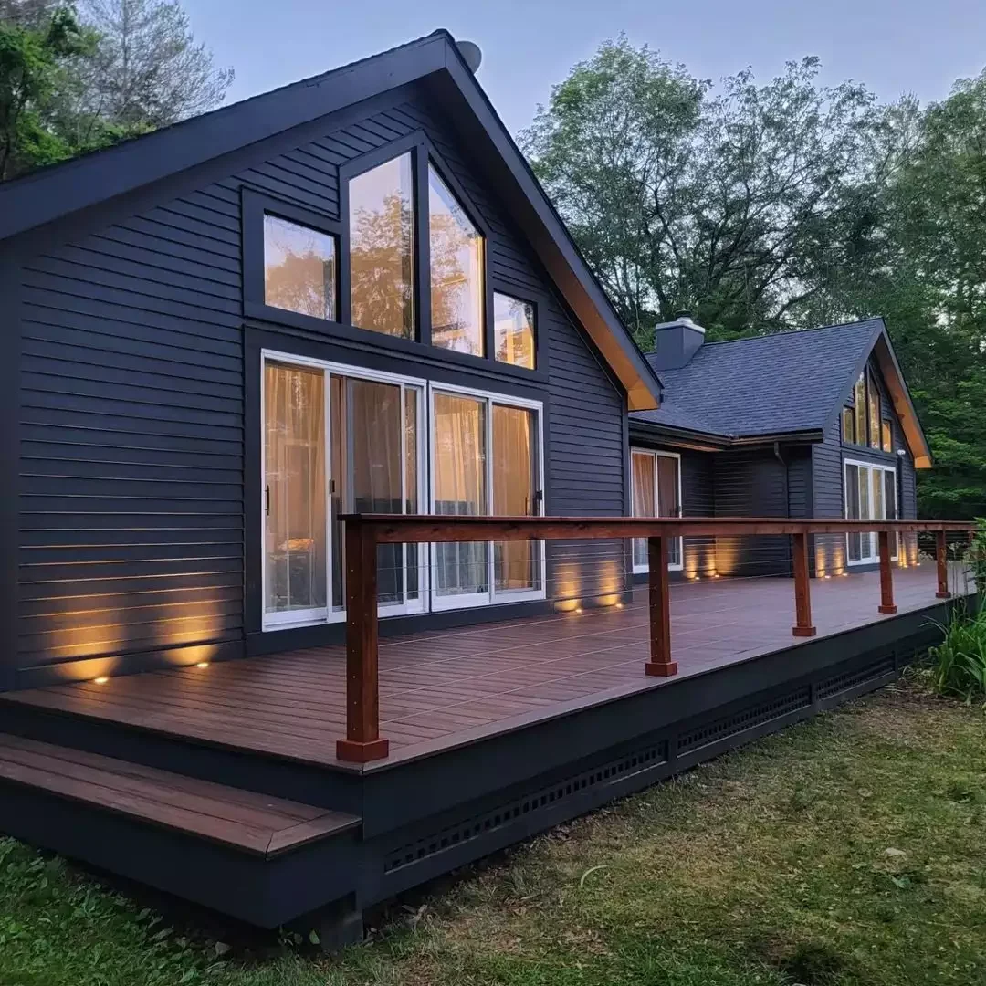 Simple Wooden and Cable Railing