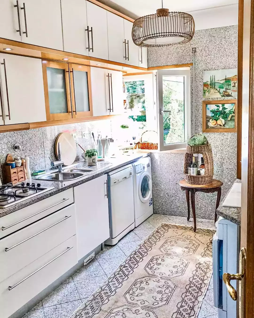Small Airy Galley Kitchen