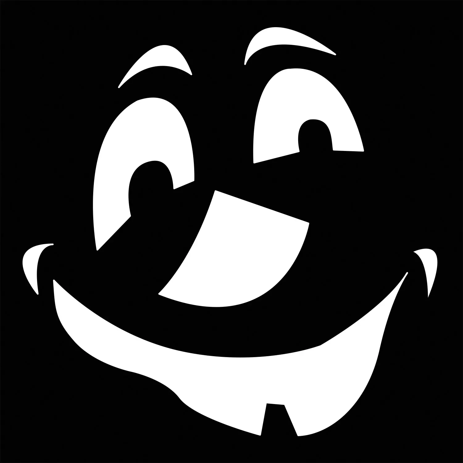 Smiley Face Pumpkin Carving Stencil