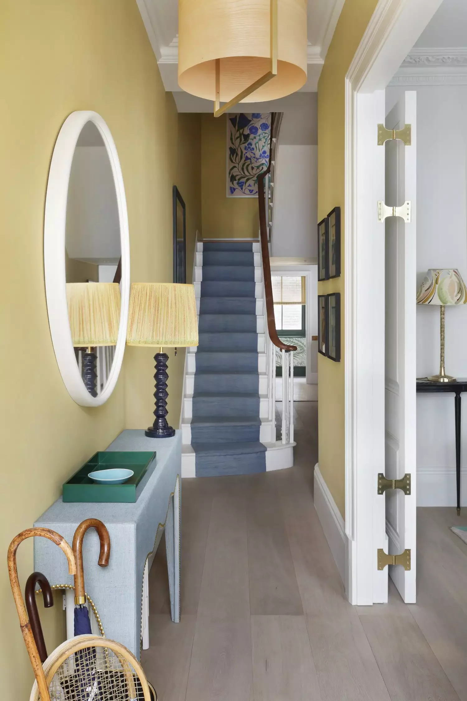 Solid Blue Stair Runner