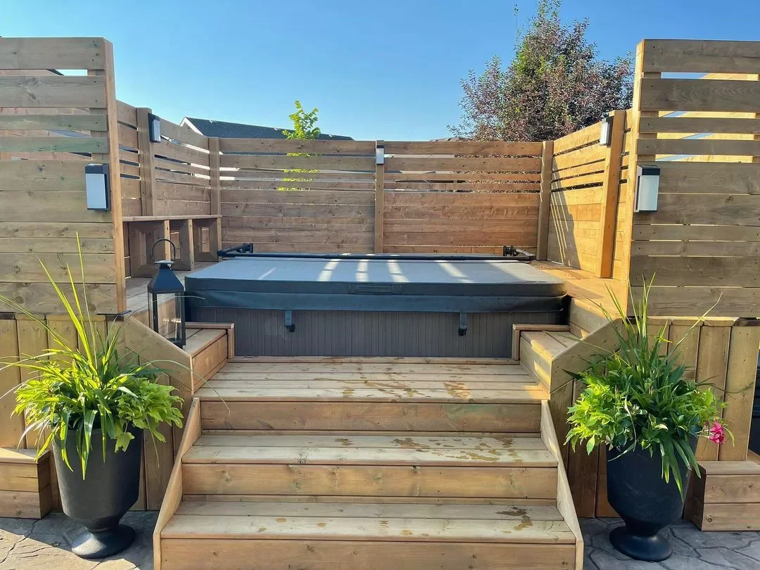 Solid Wood Horizontal Deck Railing