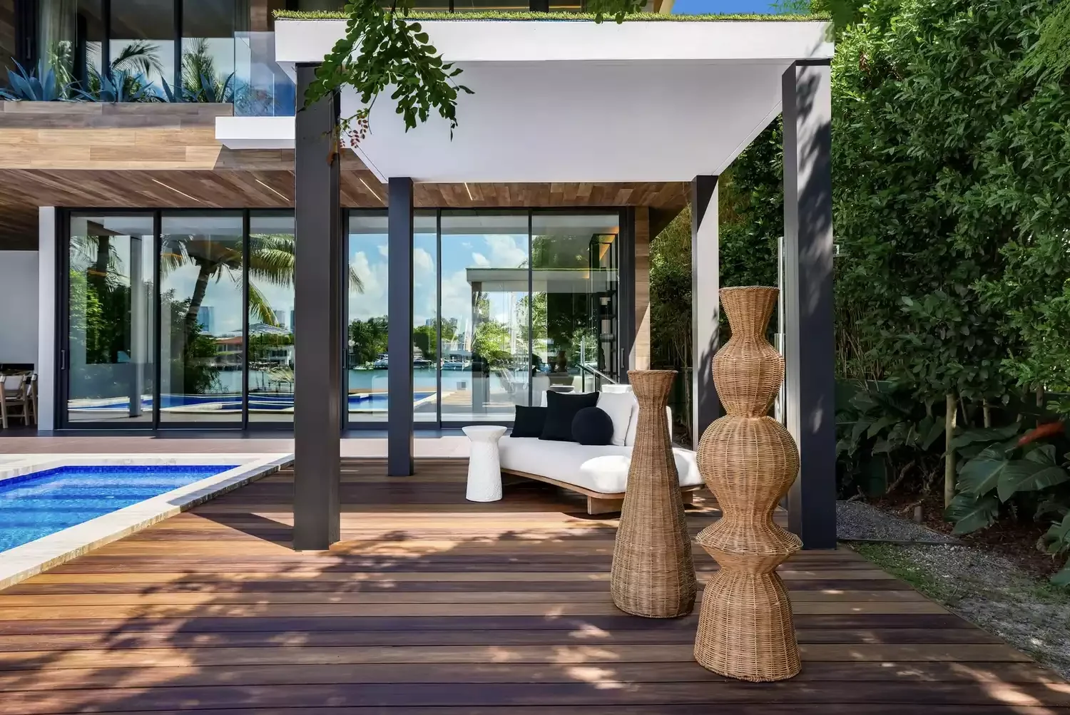 Spacious Teak Pool Deck