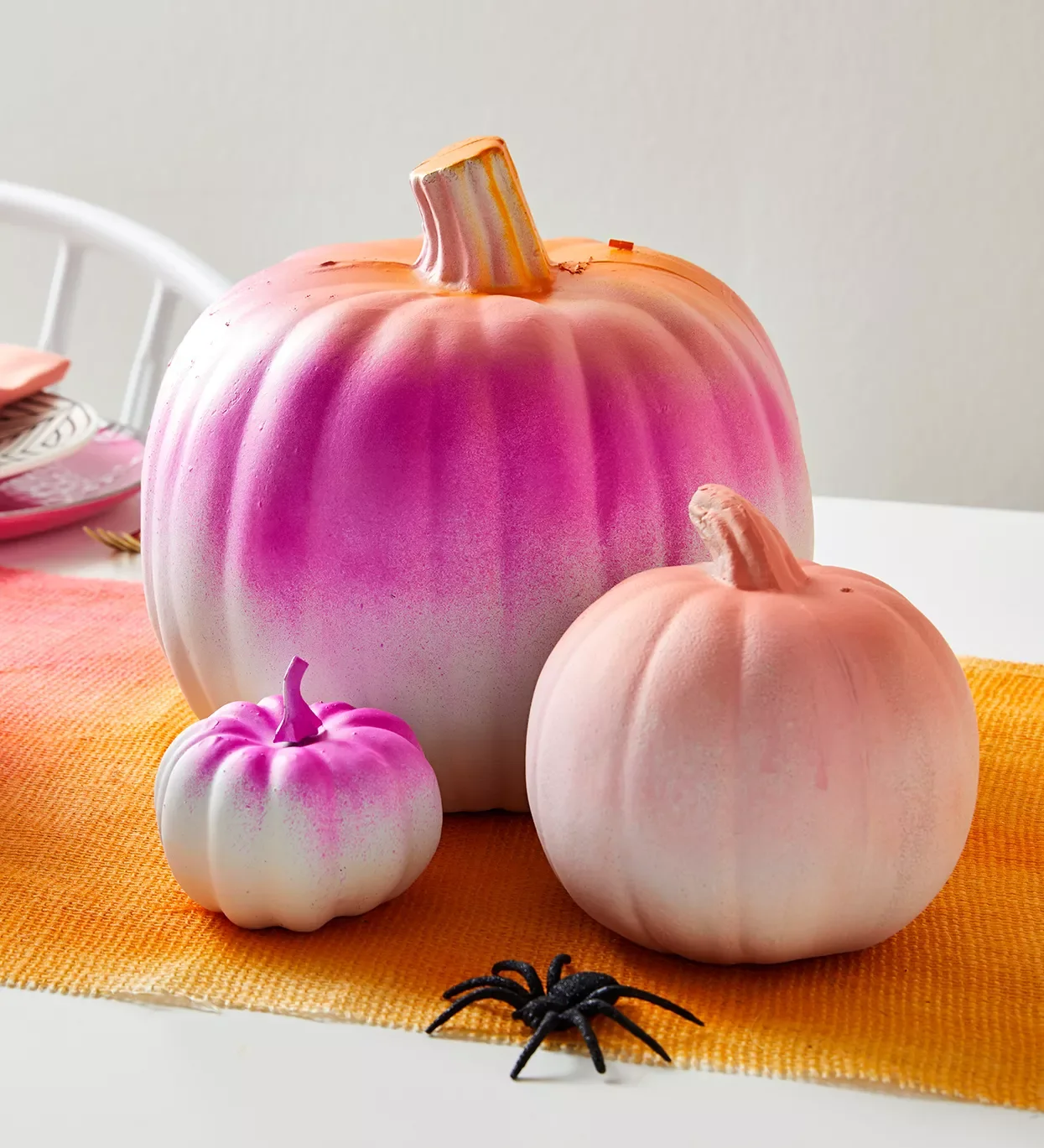 Spray Painted Pumpkins
