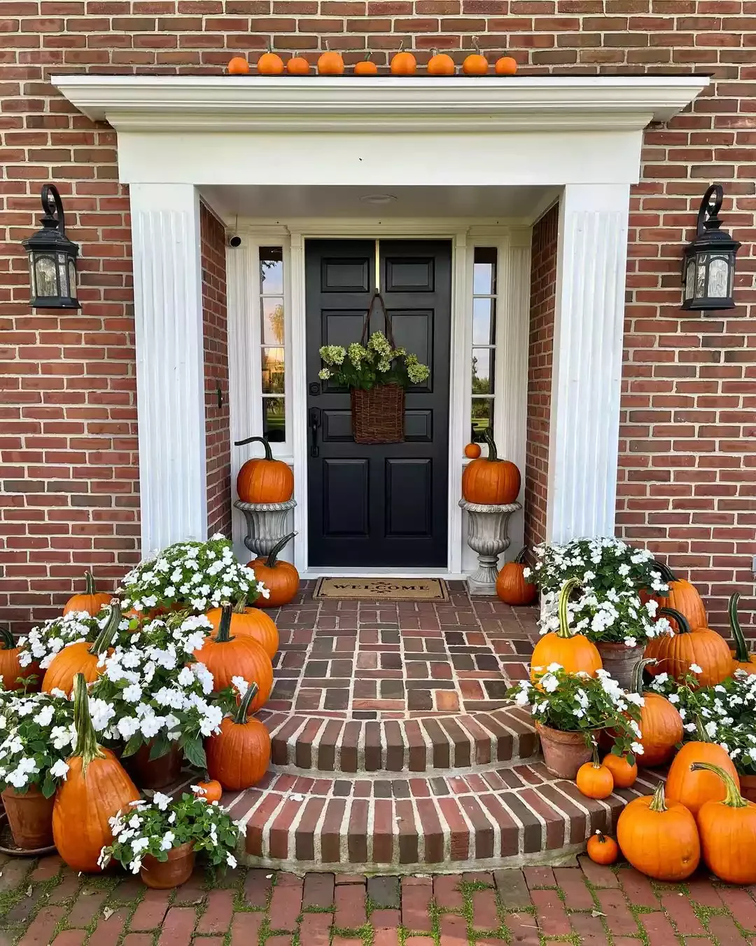 Stack Mini Pumpkins on Trim