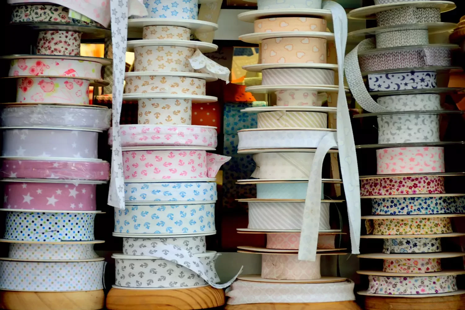 Stack Ribbon on a Paper Towel Holder