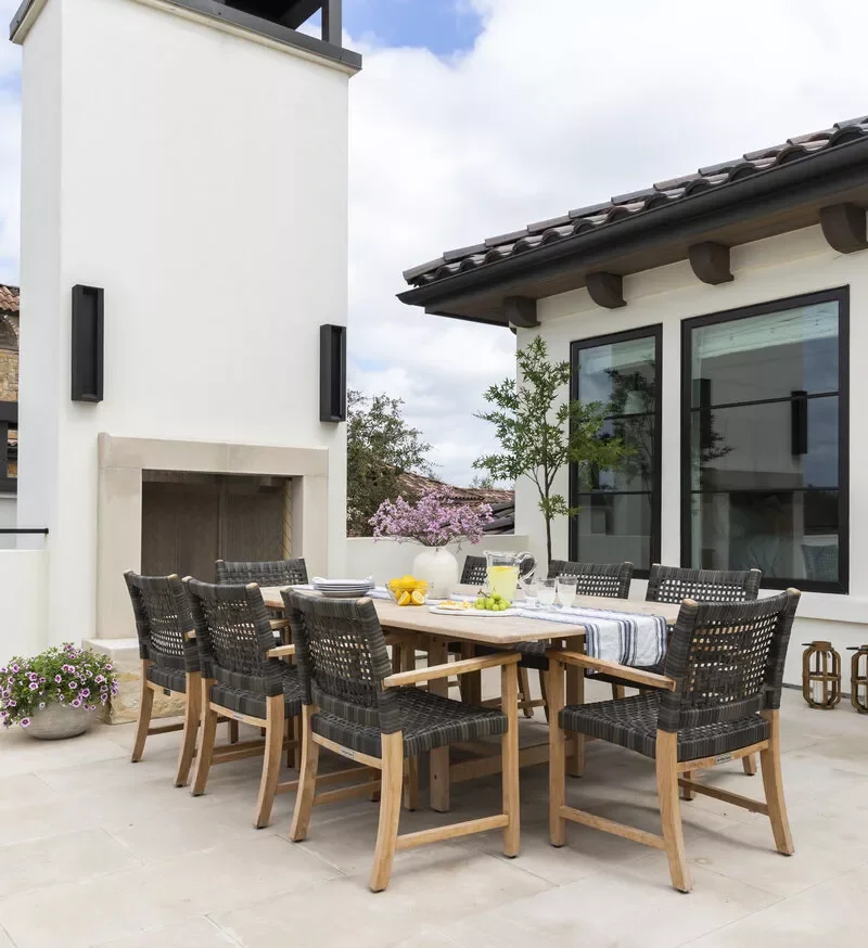 Tall Outdoor Fireplace