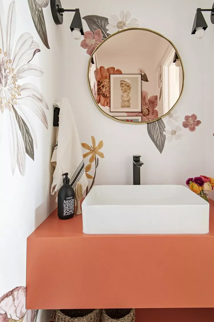 Tinted Glass Bathroom Mirror