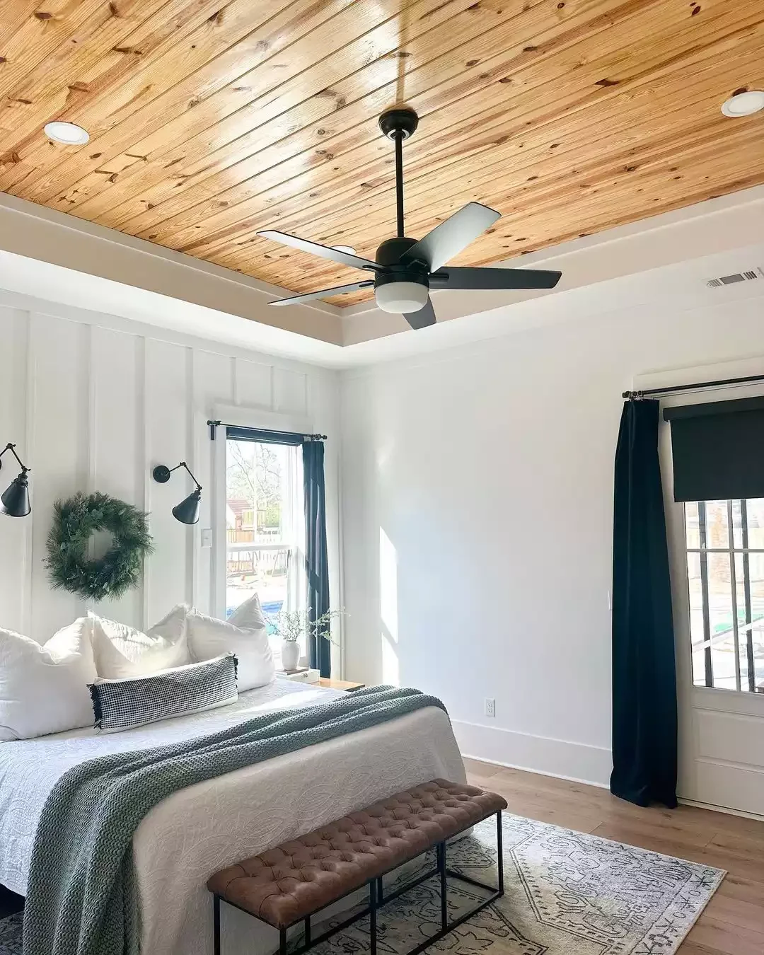 Transform a Boring Ceiling With a Pop of Wood