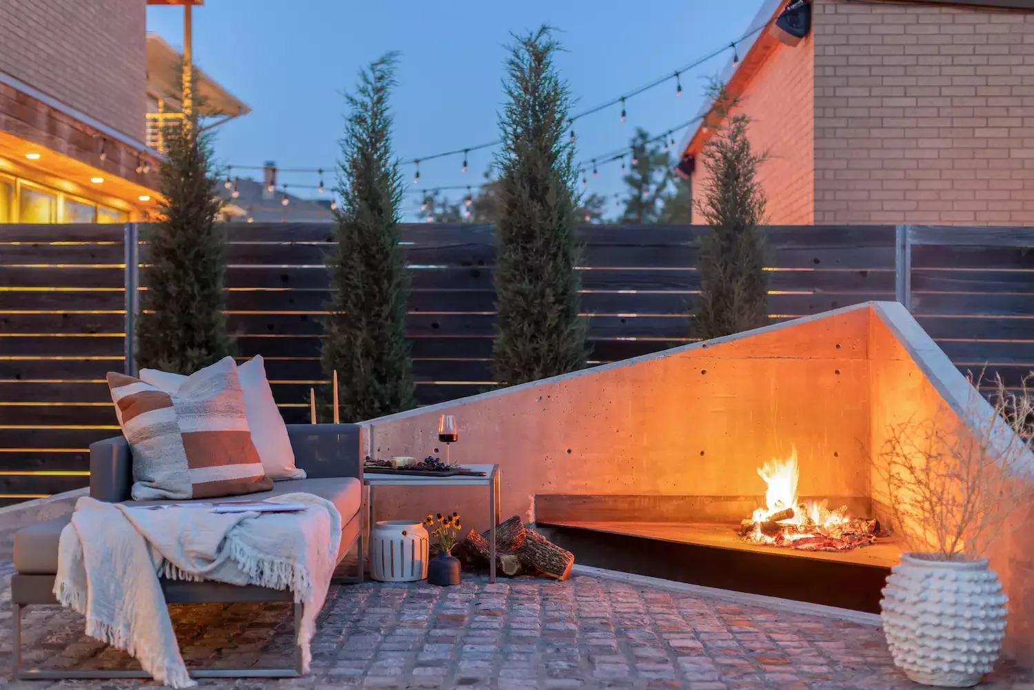 Triangular Fireplace
